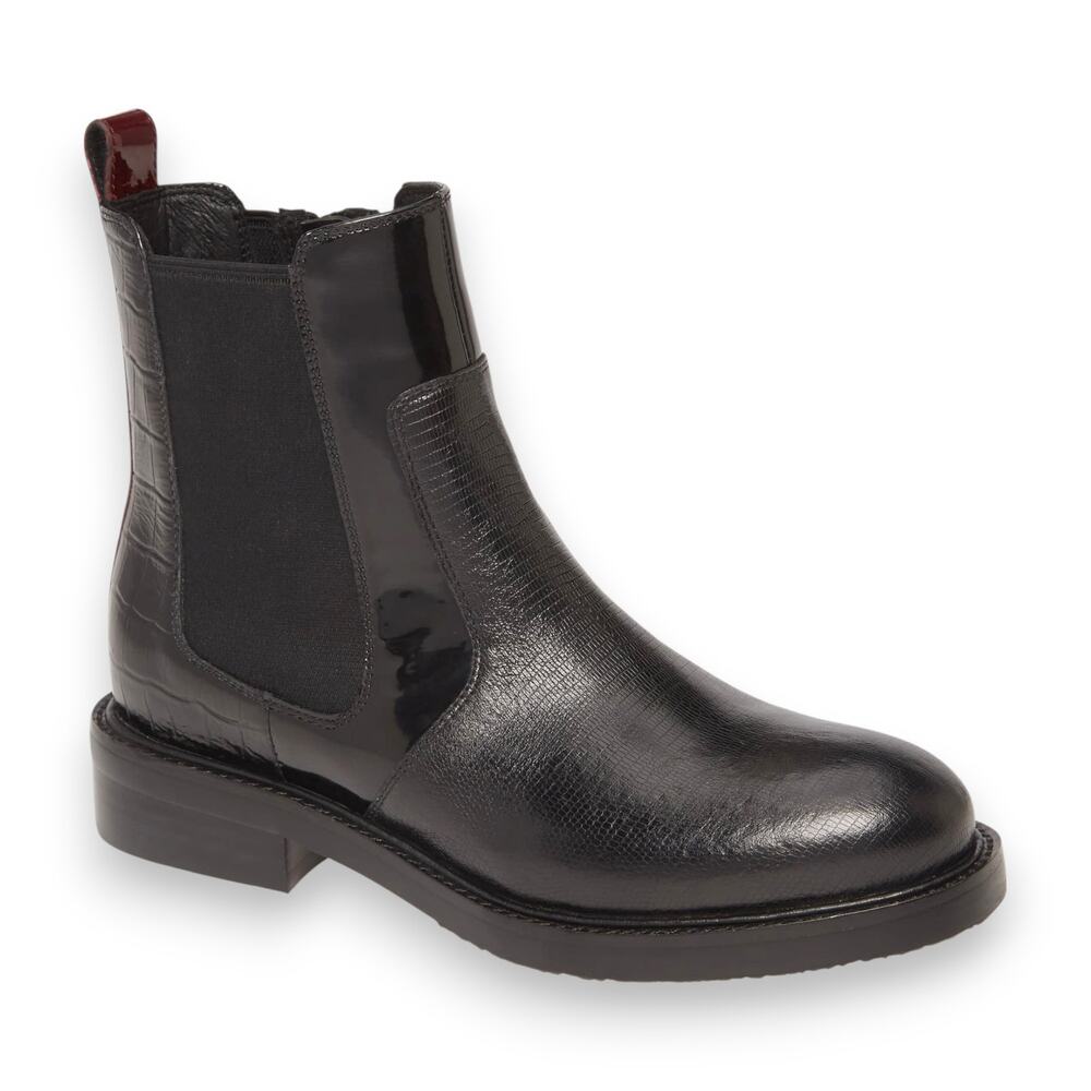 NEW Jeffrey Campbell | 10 | Edmond Mixed Texture Reptile Embossed Ankle Boots